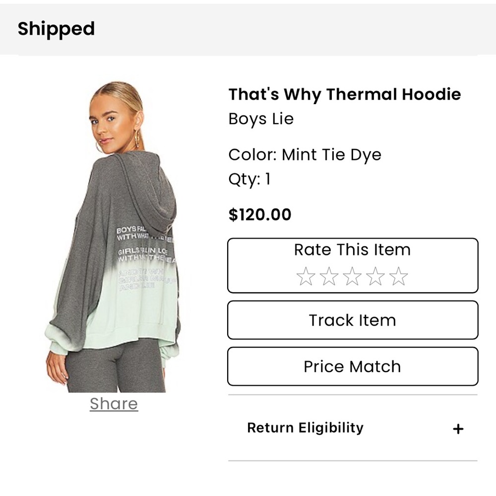 Boys Lie Thermal Hoodie